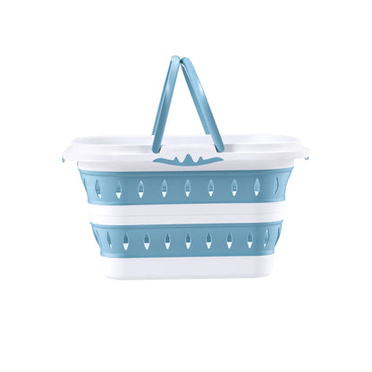 Artiss Laundry Basket Hamper Large Foldable Washing Clothes Storage Organiser Blue - Image 3