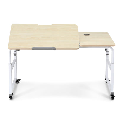 Artiss Mobile Laptop Desk Overbed Table Adjustable Computer Stand Bedside Cart - Image 3