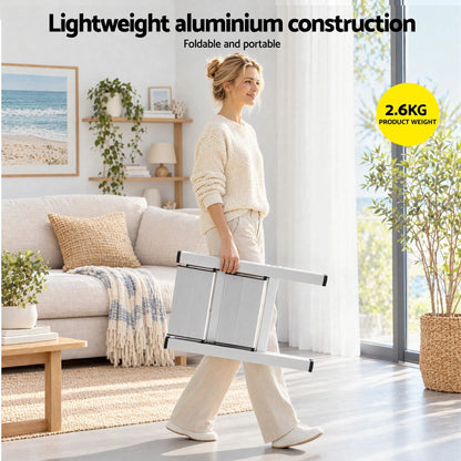 Giantz 2 Step Ladder Multi-Purpose Folding Aluminium Light Weight Platform - Image 7