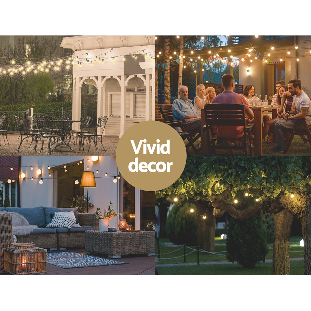 91m Festoon Lights Christmas Fairy String Lights Outdoor Party Garden Decor - Image 5