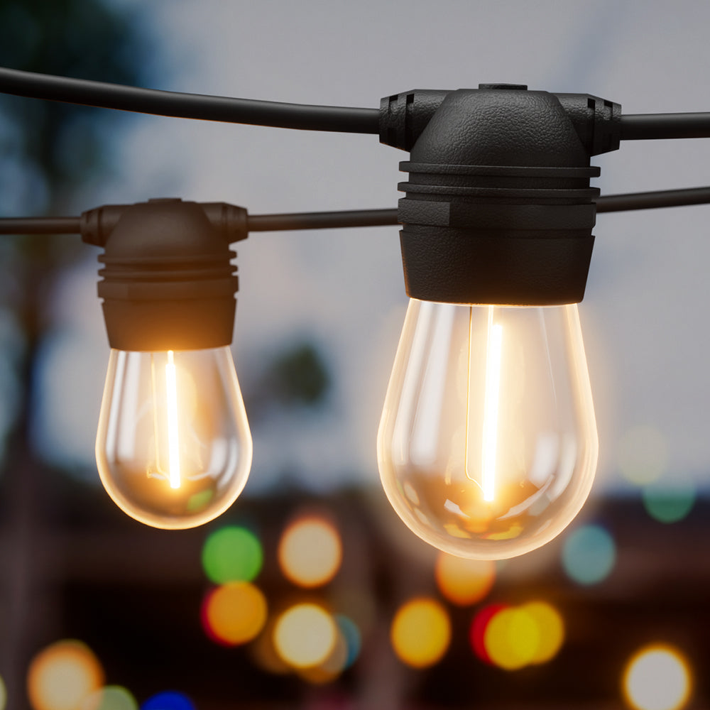 32m Solar Festoon Lights Outdoor LED String Light Christmas Party Decorations - Image 7