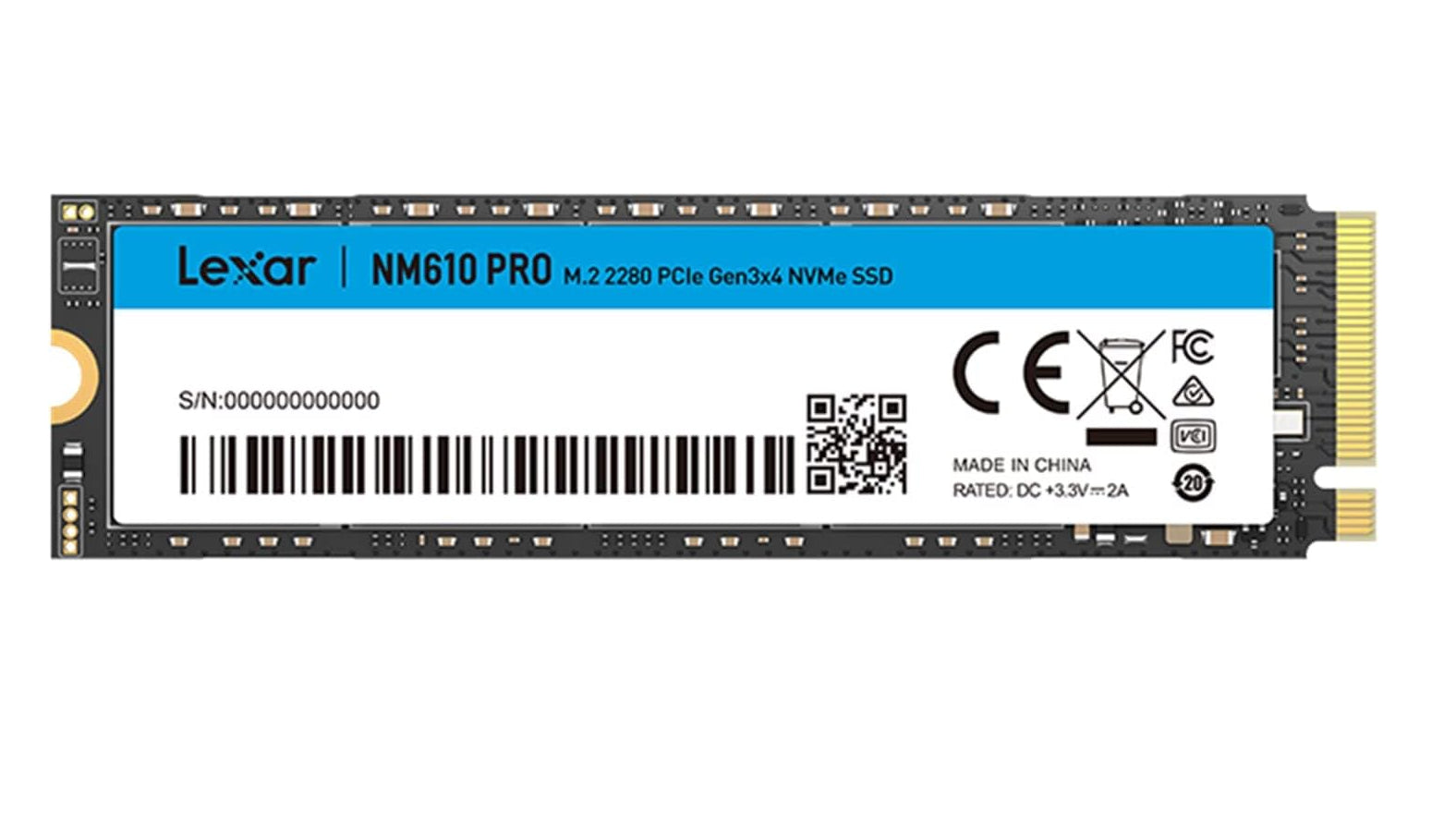 Lexar LNM610P001T-RNNNG 1TB M.2 2280 PCIe Gen3x4 NVMe SSD, up to 3300MB/s read, 2600MB/s write... - Image 2