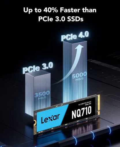 Lexar LNQ710X500G-RNNNG Internal SSD 500GB M.2 2280 PCIe Gen4x4, read up to 4400MB/s, write up to... - Image 3