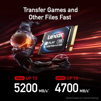 Lexar LNMPLAY001T-RNNNG Internal SSD Play 1TB M.2 2230 PCIe Gen 4x4 NVMe SSD up to 5200MB/s read,... - Image 3
