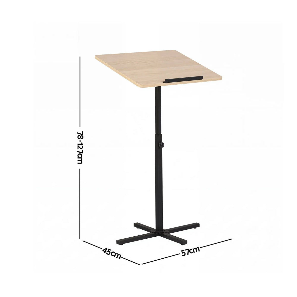 Artiss Floor Podium Stand 78-127CM Height Adjustable Portable Laptop Desk - Image 4