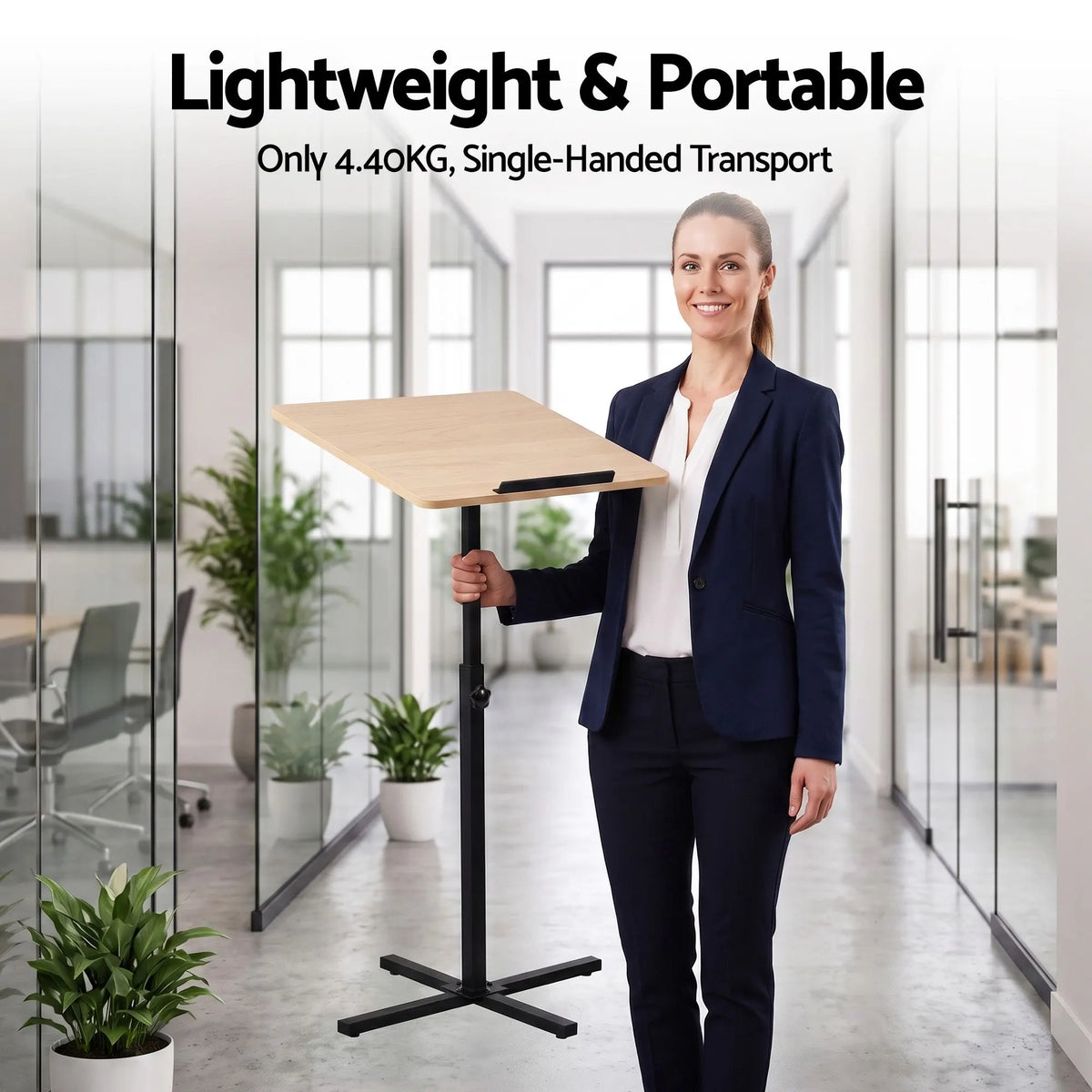 Artiss Floor Podium Stand 78-127CM Height Adjustable Portable Laptop Desk - Image 6