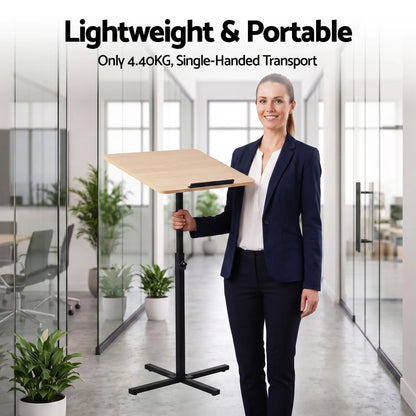 Artiss Floor Podium Stand 78-127CM Height Adjustable Portable Laptop Desk - Image 6