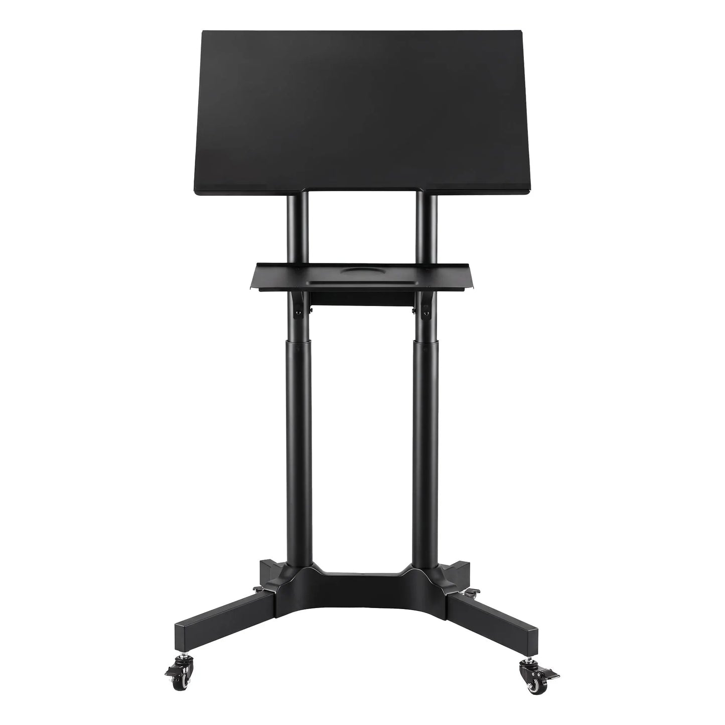 Artiss Mobile Lectern Stand, Adjustable Sit-to-Stand Presentation Podium w/ Wheels Black - Image 5
