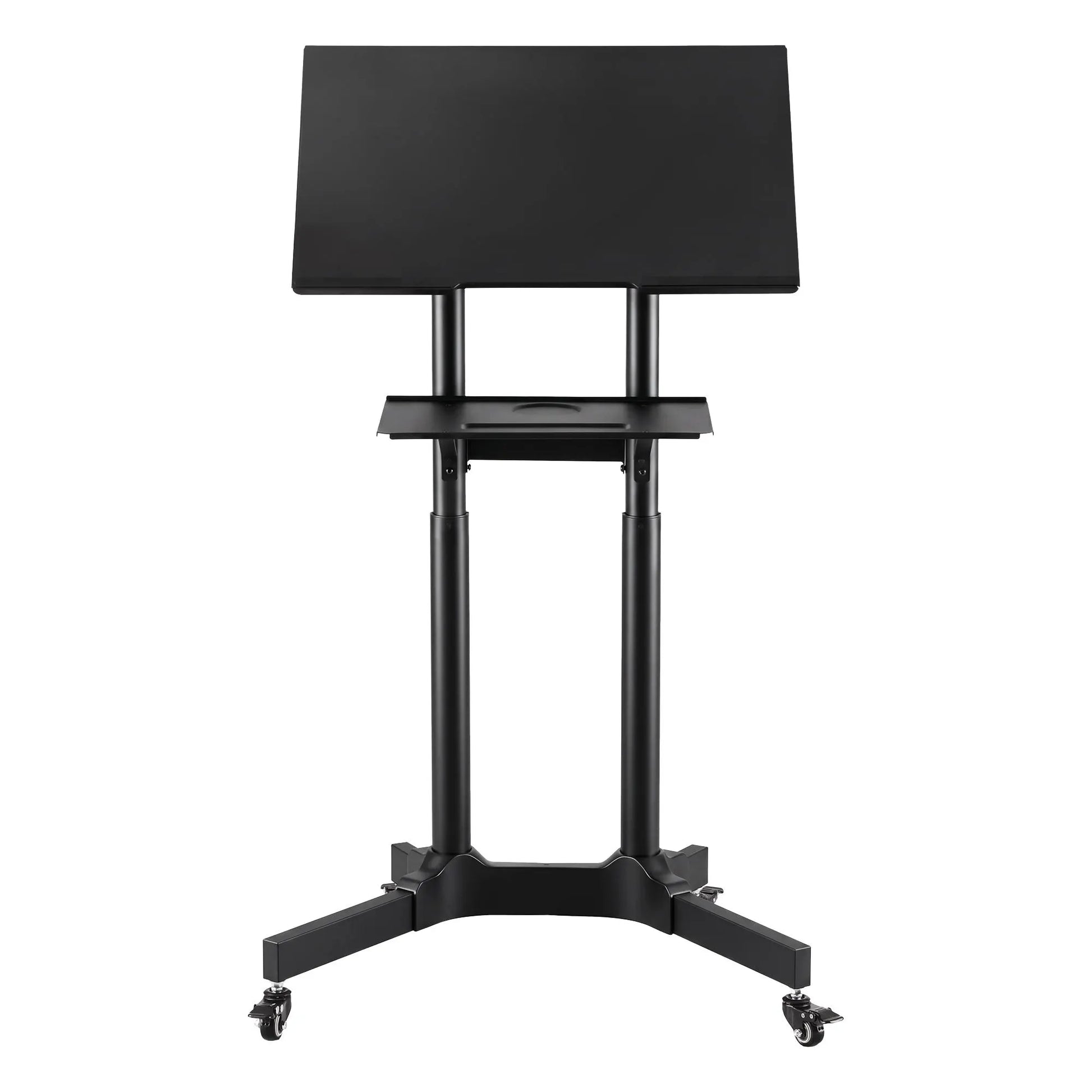 Artiss Mobile Lectern Stand, Adjustable Sit-to-Stand Presentation Podium w/ Wheels Black - Image 5