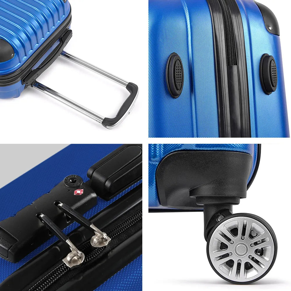 Wanderlite 28 Inch Luggage with TSA Lock Spinner Carry On Hard Shell Travel Suitcase Luggage Case Blue - Image 7
