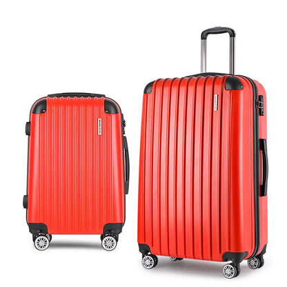 Wanderlite 20-28 Inch Luggage 2Set with TSA Lock Spinner Carry On Hard Shell Travel Suitcase Luggage Case Red - Image 8
