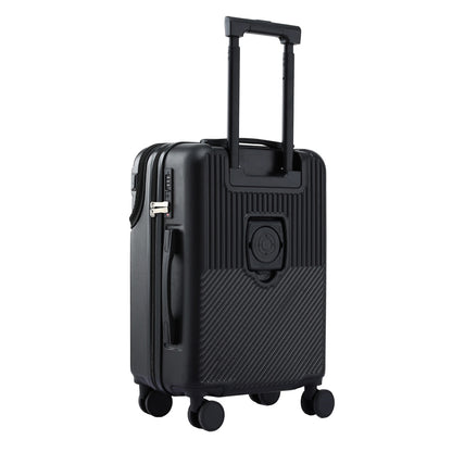 Wanderlite 20" Luggage Suitcase Front Pocket Travel Carry On TSA Black - Image 3