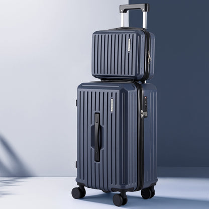 Wanderlite 2pcs Trunk Luggage Suitcase Travel Carry On TSA Lock 12" 20" Navy - Image 7