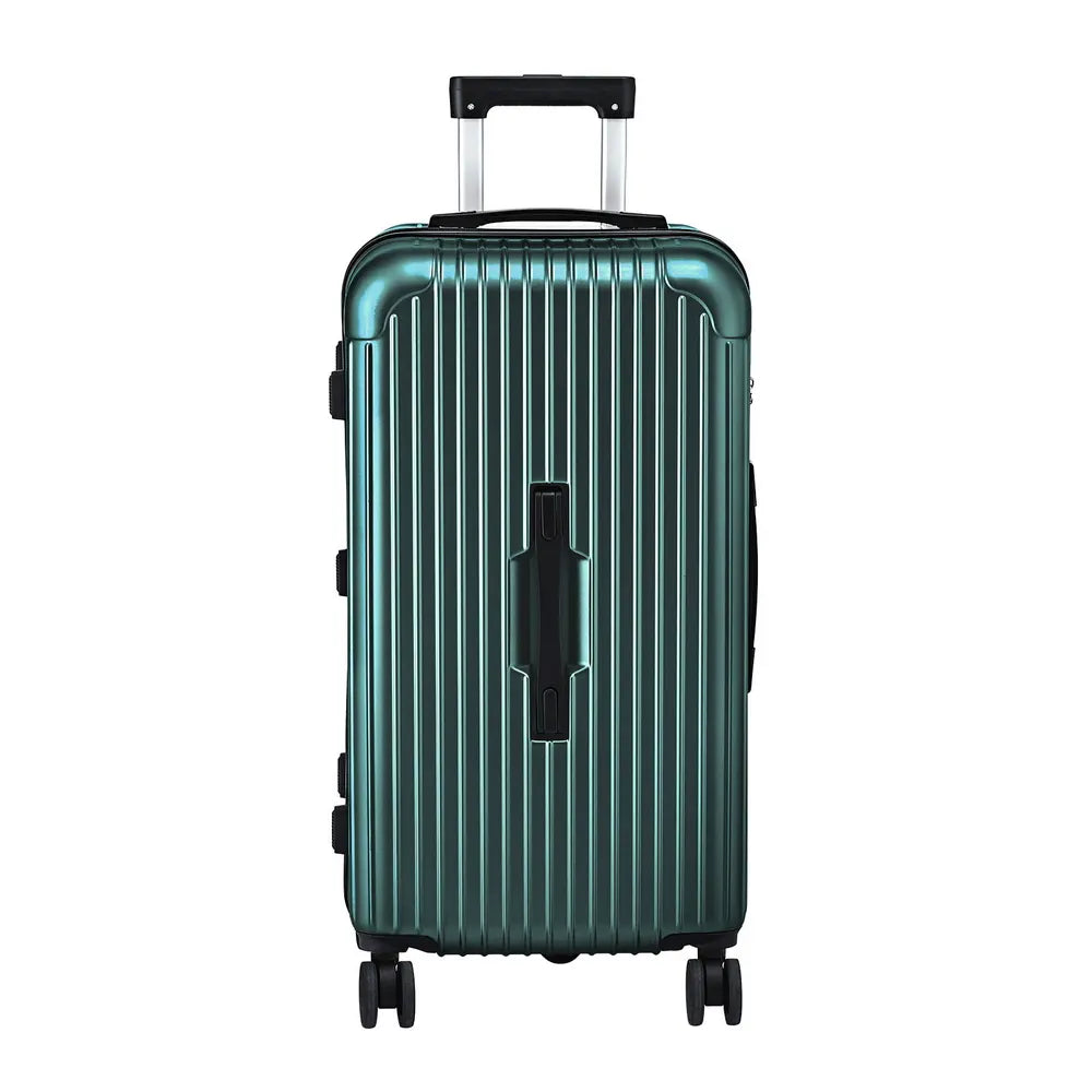 Wanderlite 28" Trunk Luggage Suitcase Travel 5 Wheels Type-C Port TSA Green - Image 3