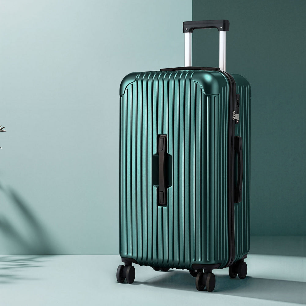 Wanderlite 28" Trunk Luggage Suitcase Travel 5 Wheels Type-C Port TSA Green - Image 7