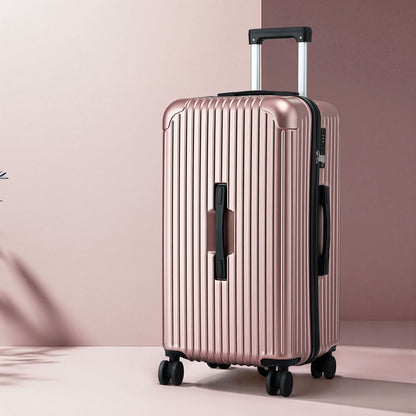 Wanderlite 28" Trunk Luggage Suitcase Travel 5 Wheels Type-C Port TSA Rose Gold - Image 7