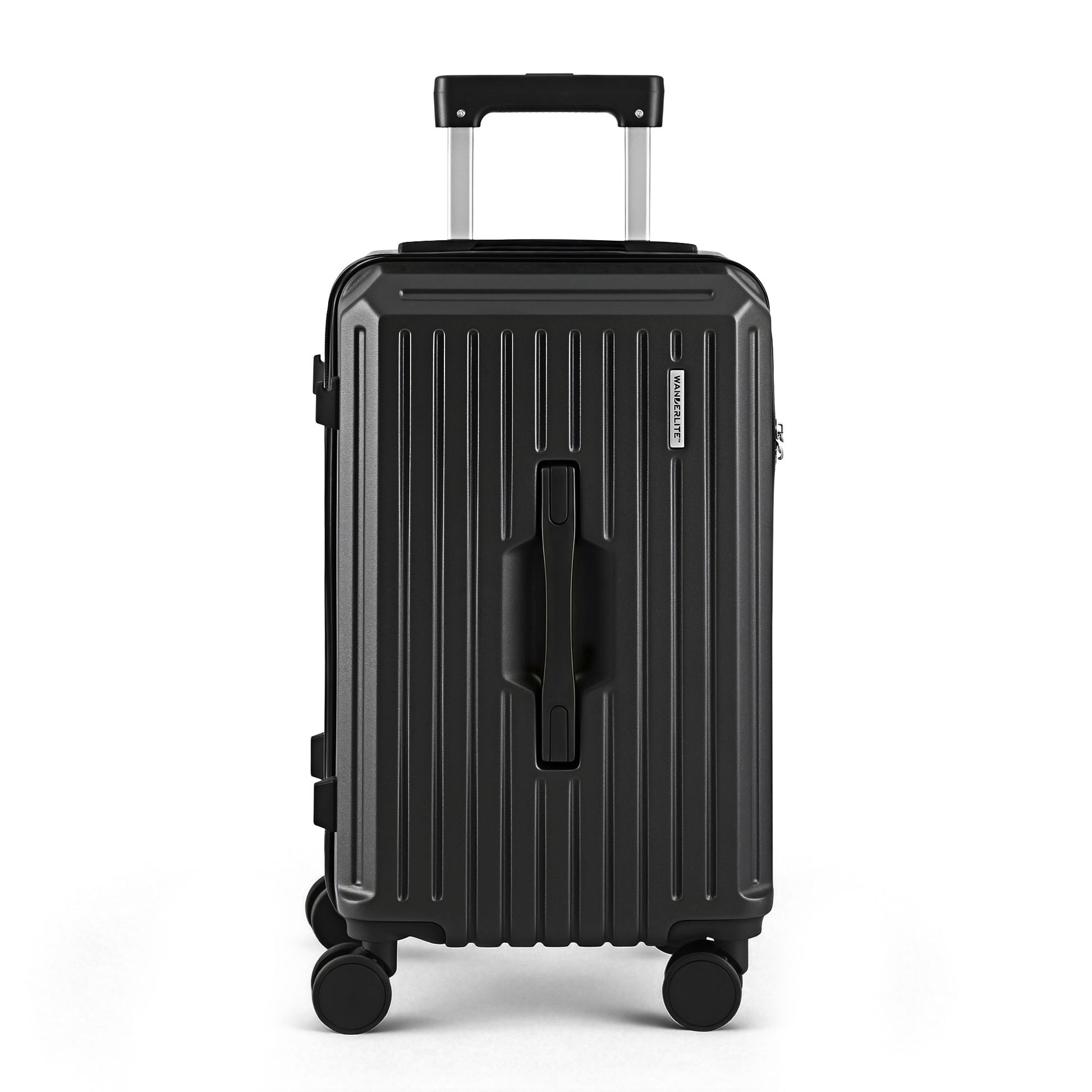 Wanderlite 20" Trunk Luggage Suitcase Travel Carry On TSA Lock Black - Image 3