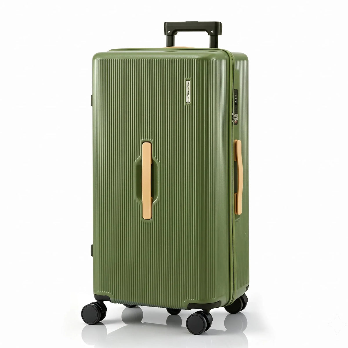Wanderlite 28" Modern Vertical Trunk Luggage Suitcase Travel 5 Wheels Type-C TSA Olive Green