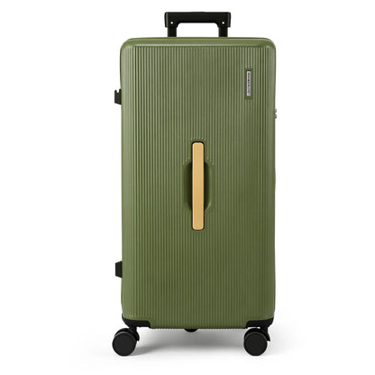 Wanderlite 28" Modern Vertical Trunk Luggage Suitcase Travel 5 Wheels Type-C TSA Olive Green - Image 3