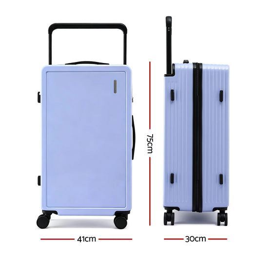 Wanderlite 28" Wide Handle Luggage Suitcase Travel TSA Lock Light Blue - Image 2