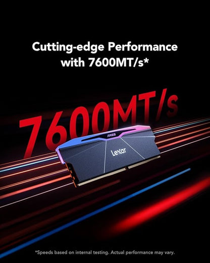 Lexar LD5U16G76C36BR-RGD ARES 2nd Gen U-DIMM DDR5 7600 32GB Kit (16GB*2), CL36,  RGB Black, dual... - Image 2