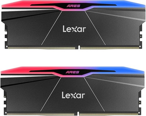 Lexar LD5U24G76C38BR-RGD ARES 2nd Gen U-DIMM DDR5 7600 48GB Kit (24GB*2), CL38,  RGB Black,  dual...