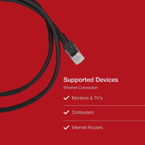 Shintaro Cat6 24 AWG Patch Lead Black 15m - High Quality Ethernet Cable for Wired Networks - Netw... - Image 4