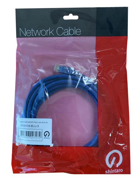 Shintaro Cat6 24 AWG Patch Lead Blue 15m - High Quality Ethernet Cable for Wired Networks - Netwo... - Image 3