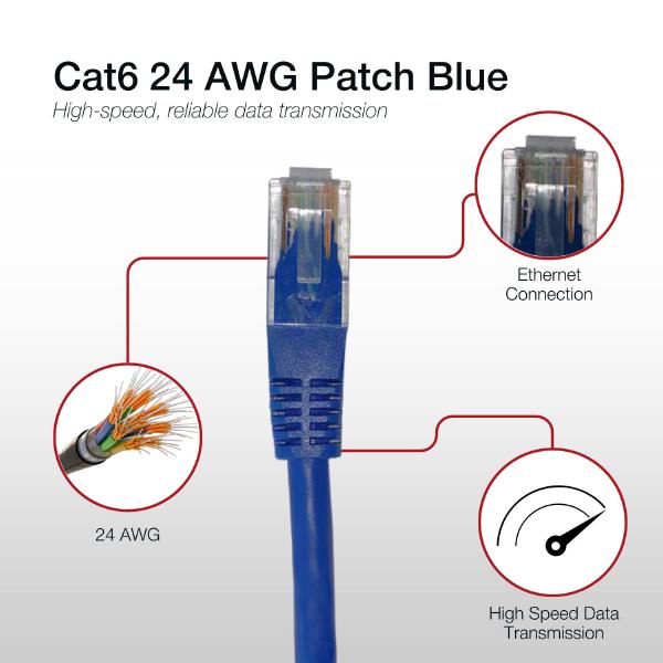 Shintaro Cat6 24 AWG Patch Lead Blue 1m - High Quality Ethernet Cable for Wired Networks - Networ... - Image 4
