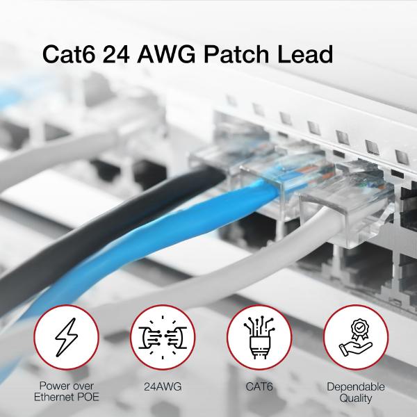 Shintaro Cat6 24 AWG Patch Lead Blue 500MM - High Quality Ethernet Cable for PoE and Networking... - Image 5
