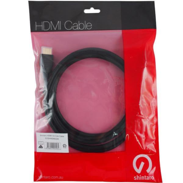 Shintaro HDMI V2.0 1m Cable - 4K Support for TVs & Computers, Durable Black Design - Display Acce... - Image 2