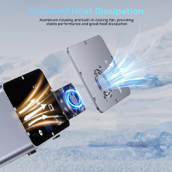 Unitek USB3.2 Type-C 10GB/SATA 2 BAY SATA HDD RAID ENCLOSURE - Hard Drive Enclosures - Image 5