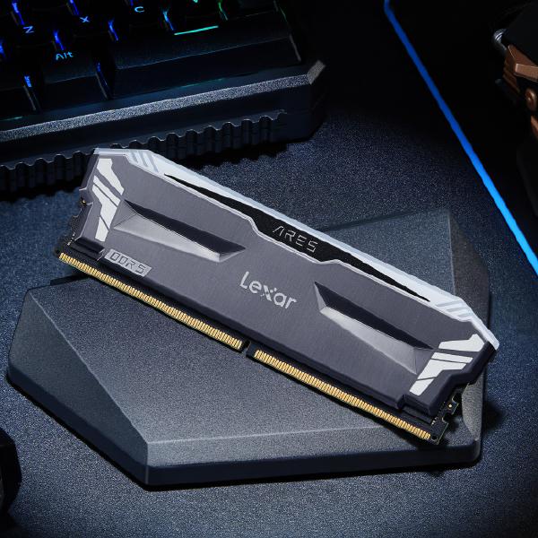 Lexar ARES U-DIMM DDR5 6400MHz 32GB Kit (16GB*2),with heatsink and RGB lighting, Black, dual pack.