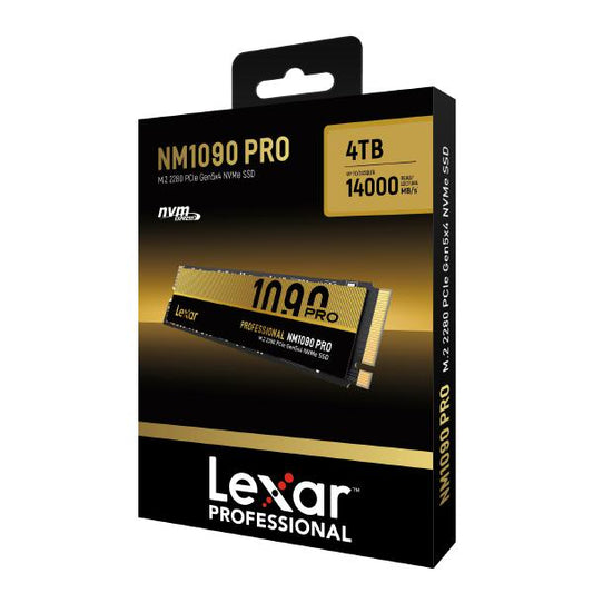 Lexar 4TB NM1090 PRO M.2 2280 PCIe Gen 5x4 NVMe SSD Up to 14000MB/s Read, 10000MB/s Write, DRAM...