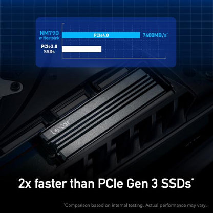 Lexar NM790 1TB Heatsink M.2 2280 PCIe Gen 4 NVMe SSD - Solid State Drives - PCI Express - Image 3