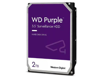 WD Purple WD23PURZ 2TB 5400RPM 64MB 3.5" Surveillance Internal Hard Drive, 3 Year Warranty  - SOH...