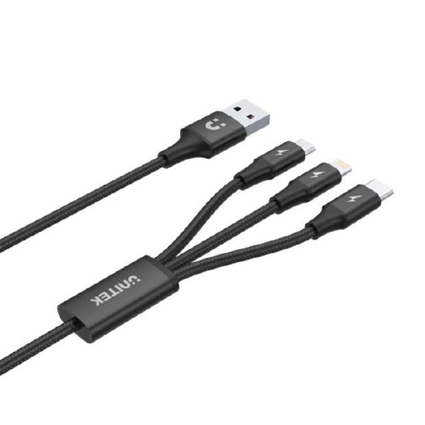 KIT- BUY 10 x Unitek PD66W GaN 3-Port Travel Chargers (Black) + 10 x FREE Unitek 1.2m 3-in-1 USB... - Image 9