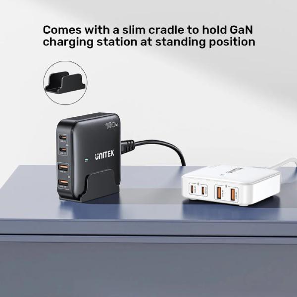 KIT - BUY 10 x Unitek PD100W 4-in-1 GaN Desktop Charging Stations + 10 x FREE Unitek 1.2m 3-in-1... - Image 2