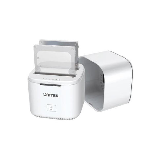 Unitek USB-C to 2.5" Dual SATA 6G Hard Disk Docking Station with Offline Clone, AU 5V2A Power Ada...