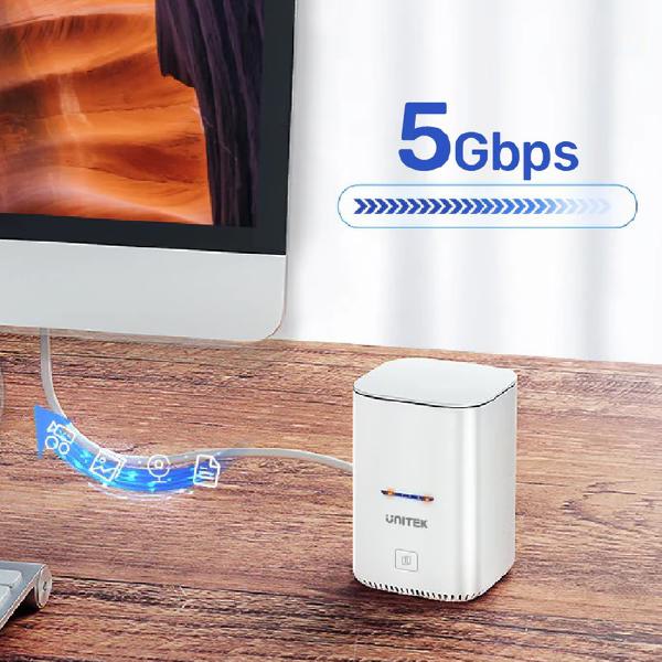 Unitek USB-C to 2.5" Dual SATA 6G Hard Disk Docking Station with Offline Clone, AU 5V2A Power Ada... - Image 6