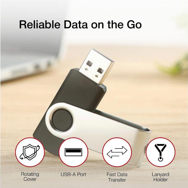 Shintaro 256GB USB 3.2 Rotating Pocket Disk - High-Speed, Portable Data Storage - USB Pocket Drive - Image 4