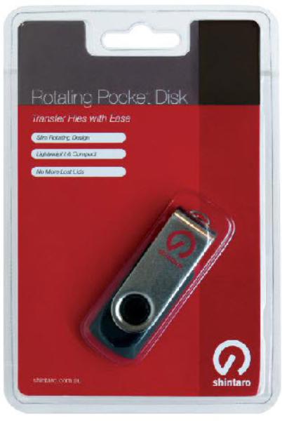 Shintaro 64GB Rotating Pocket Disk - USB 2.0, High-Speed, Slim Design - USB Pocket Drive - Image 2