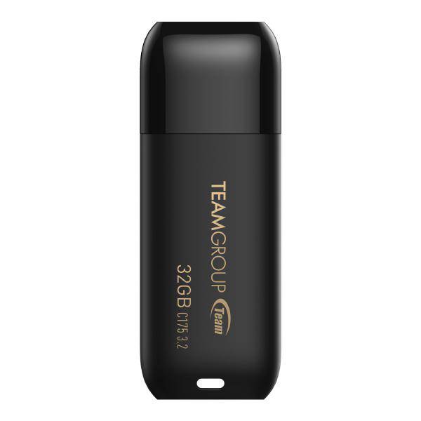 Team Group C175 USB 3.2 G1 Flash Drive 32GB, Read (Max) 75MB/s Black - USB Pocket Drive