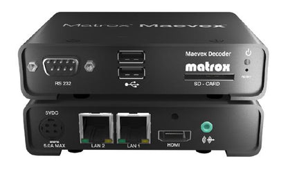 Matrox Maevex 5100 AV-over-IP Decoder, Standalone Appliance, Rack-mountable: 1U, 1/3 Rack, HDMI,...