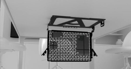 Atdec Device Storage Hinged Panel for Under Desks and Tables. Max Load: 8kg. Universal Mounting f...