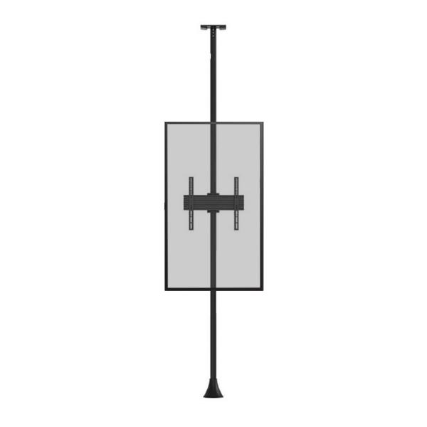 Atdec ADBS-1-4FCF Single Floor-to-Ceiling Mount. Max Load: 50kg. VESA up to 400x400. Black. 10 Ye...