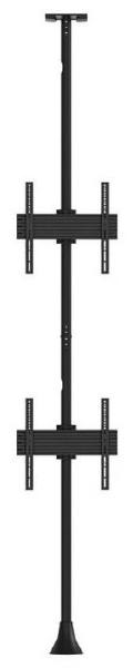 Atdec ADBS-1X2-4FCF 1x2 Floor-to-Ceiling Mount (two 0.48m rails, 3m pole). Max load per display:...