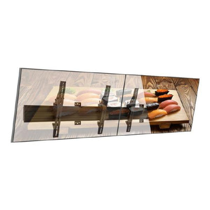 Atdec 2x1 Wall Menu Board Mount (1.75m rail), tilting angle. Max load per display: 50kg - Wall Mo...