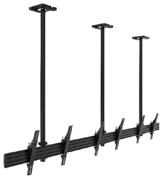 Atdec 2x1 ceiling menu board mount, triple pole, 3m rail, tilting angle. Max load per display: 50...
