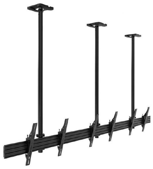 Atdec 2x1 ceiling menu board mount, triple pole, 3m rail, tilting angle. Max load per display: 50...